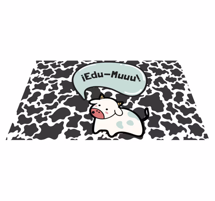 Tapis vinyle enfant pépinière vaches personnalisable - TenStickers