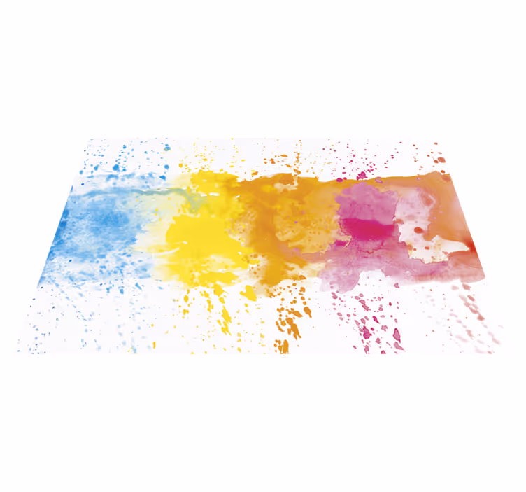Tapis vinyle surface éclaboussée colorée - TenStickers