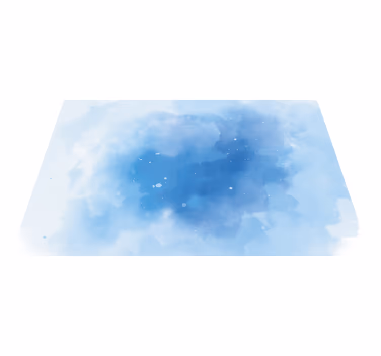 Tapis vinyle minimaliste aquarelle minimaliste bleue - TenStickers