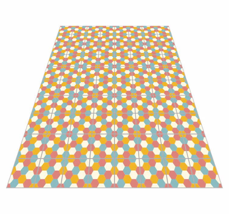 Tapis vinyle géométrique dessin à motifs géométriques - TenStickers