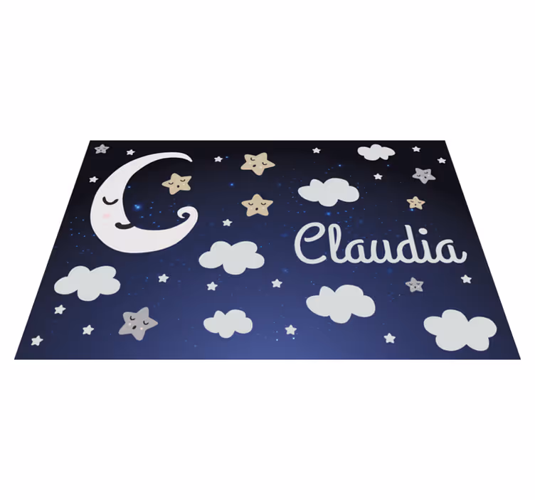Tapis vinyle personnalisé design étoilé personnalisable - TenStickers