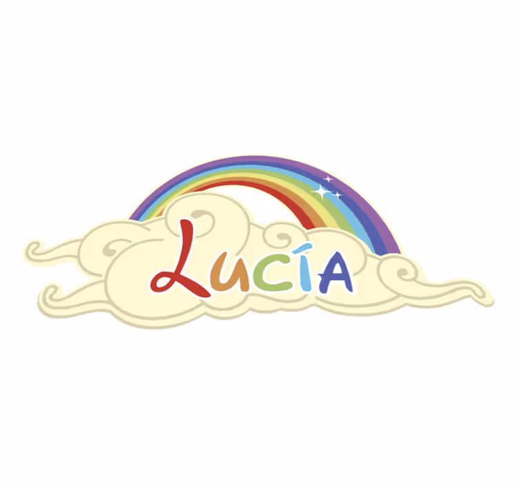 Tapis vinyle bébé design nuage arc-en-ciel personnalisé - TenStickers