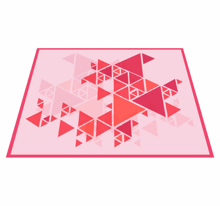 Triangles superposés roses géométriques - TenStickers