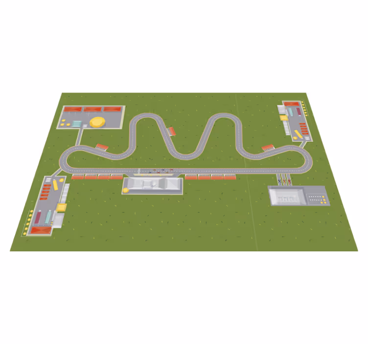Tapis vinyle route carte routière ludique - TenStickers
