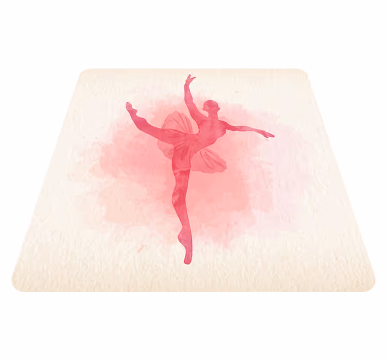 Tapis vinyle pour enfants silhouette de danseur de ballet - TenStickers
