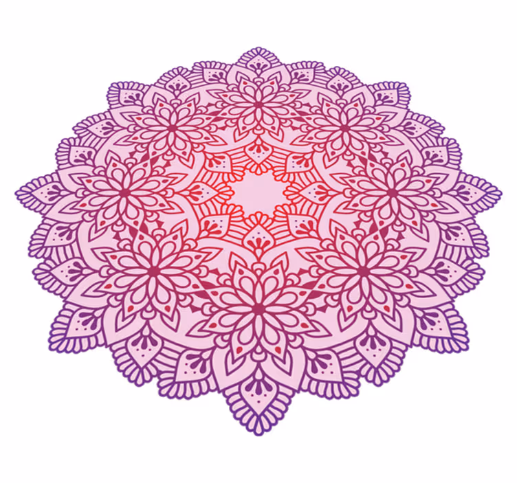 Tapis vinyle mandala emblème de mandala - TenStickers