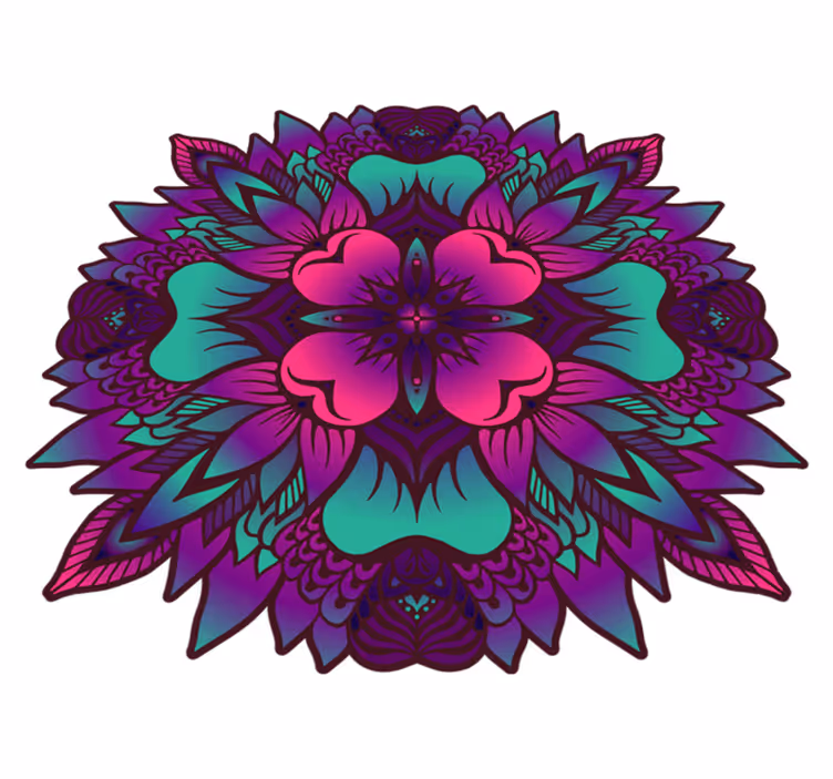 Tapis vinyle mandala conception de mandalas - TenStickers