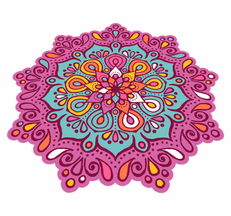 Tapis vinyle mandala conception de mandala coloré - TenStickers