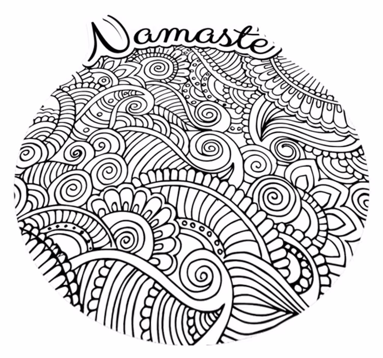 Tapis vinyle mandala mandala namaste - TenStickers