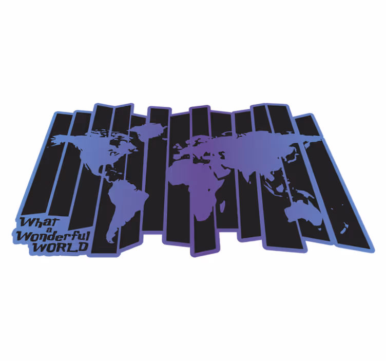 Tapis vinyle carte du monde vinyle du monde merveilleux - TenStickers