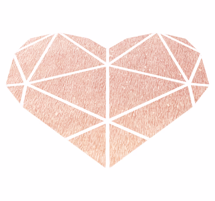 Magnifique tapis minimal en vinyle coeur rose - TenStickers