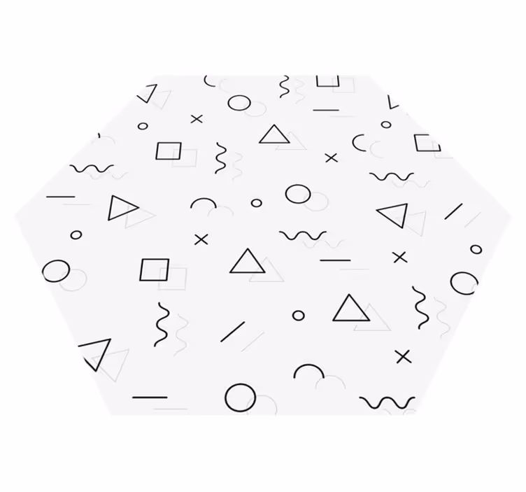 Tapis minimaliste en vinyle de style memphis - TenStickers