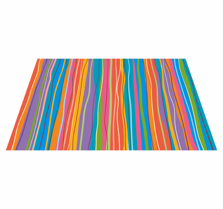 Tapis vinyle rayures motif rayé coloré - TenStickers