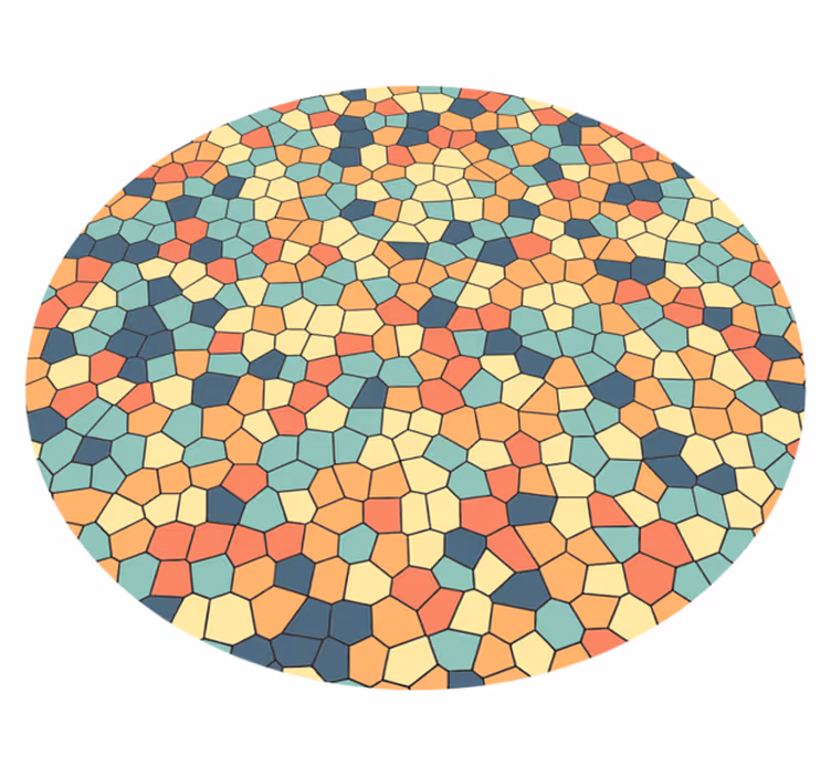 Tapis mosaique vinyle cocarde en mosaïque - TenStickers