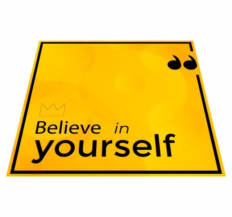 Tapis vinyle citation crois-toi en motivation - TenStickers