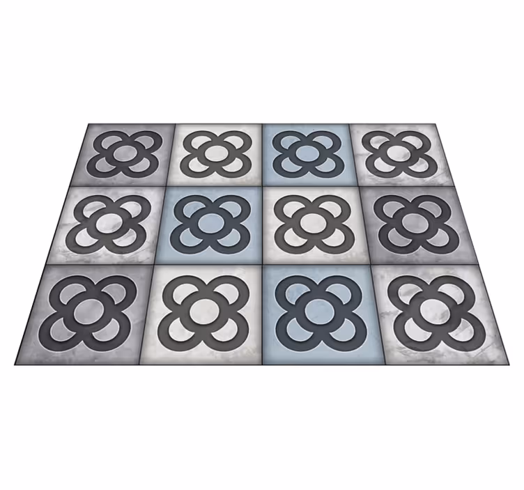 Tapis carreau de ciment vinyl motif de carreaux décoratifs - TenStickers