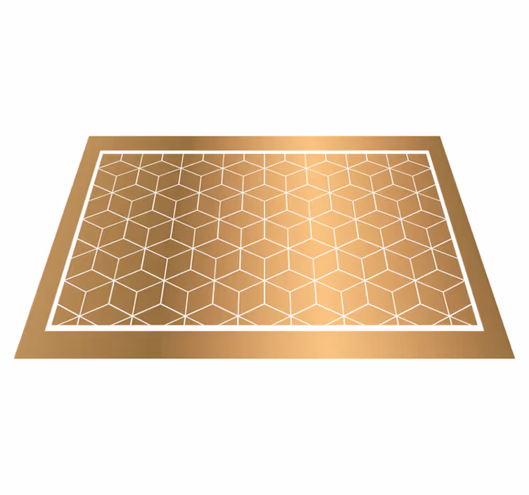 Tapis vinyle géométrique illusion cuboïde géométrique - TenStickers