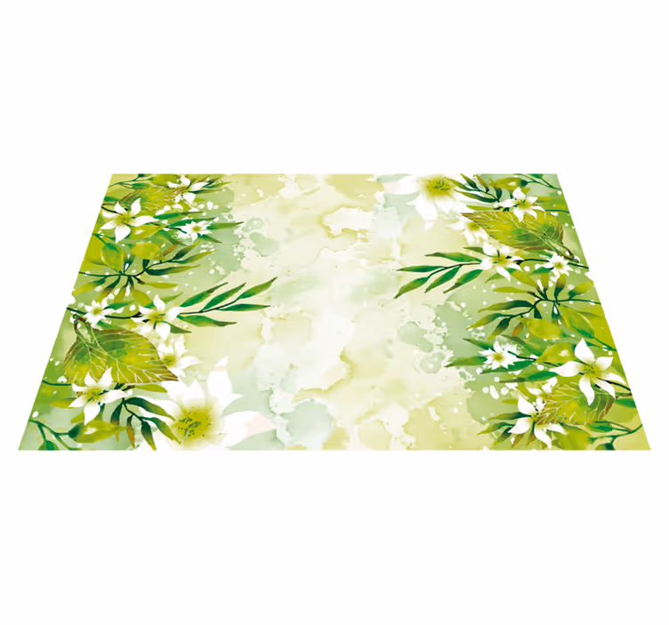 Tapis vinyle plantes verdure botanique - TenStickers