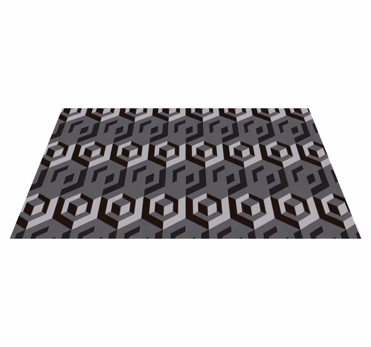 Tapis vinyle géométrique sol de cuisine géométrique - TenStickers