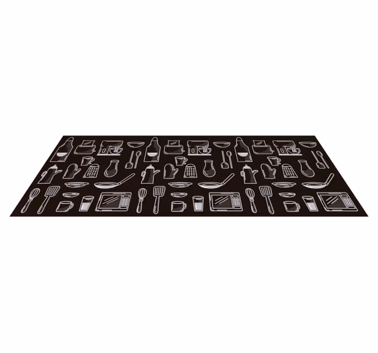 Tapis en vinyle d'utensiles de cuisine - TenStickers