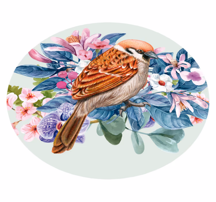 Tapis vinyle plantes exposition de la faune florale - TenStickers