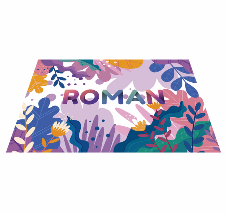 Tapis vinyles personnalisable botanique personnalisé - TenStickers