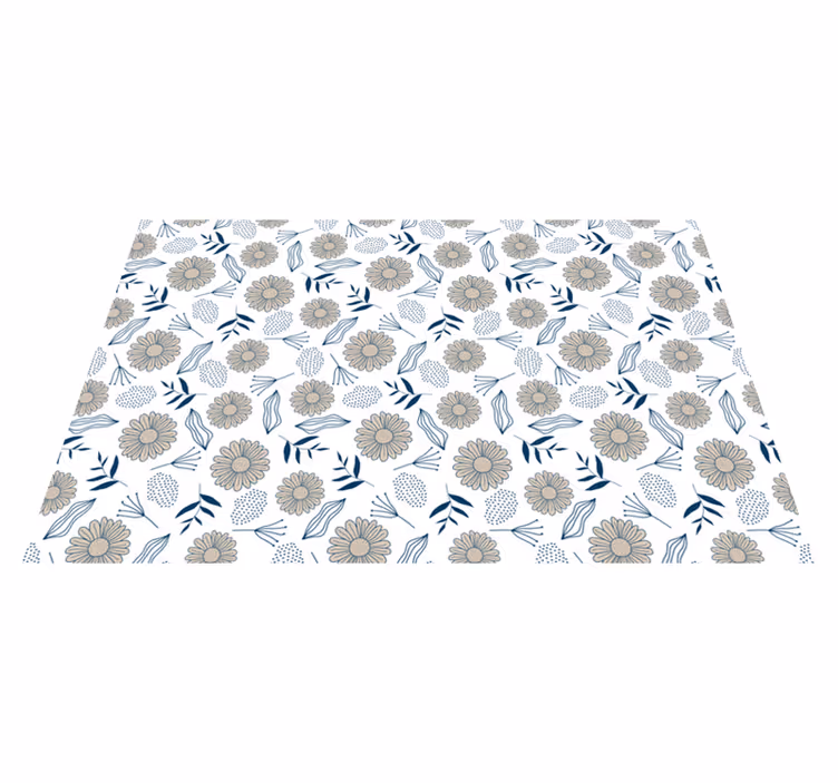 Tapis vinyle plantes motif botanique floral - TenStickers
