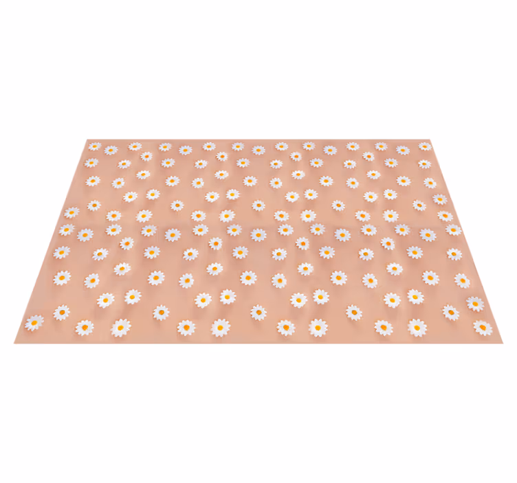 Tapis vinyle plantes motif de marguerites florales - TenStickers