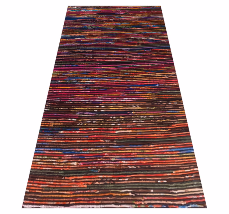 Tapis vinyle rayures rayures multicolores - TenStickers