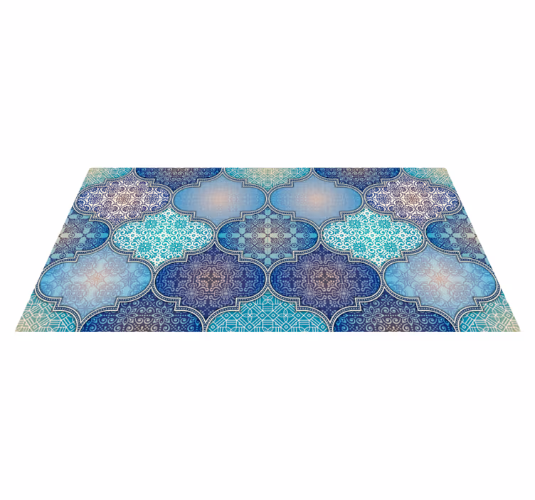 Tapis vinyle carreaux de ciment motifs de carreaux complexes - TenStickers