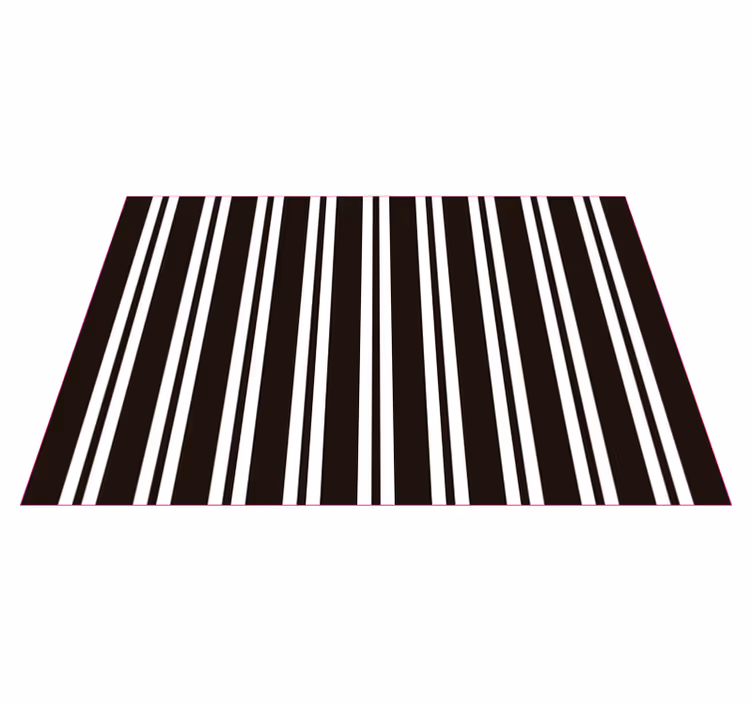 Tapis vinyle rayures noires et blanches - TenStickers
