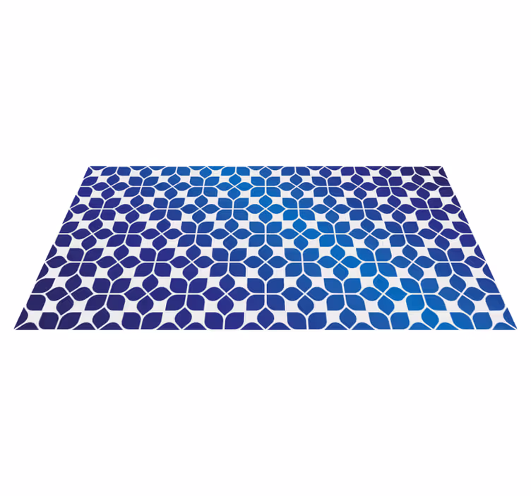 Tapis vinyle géométrique carreaux géométriques décolorés - TenStickers