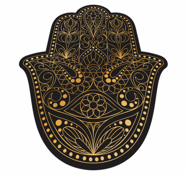 Tapis vinyle fatma hand mandala - TenStickers
