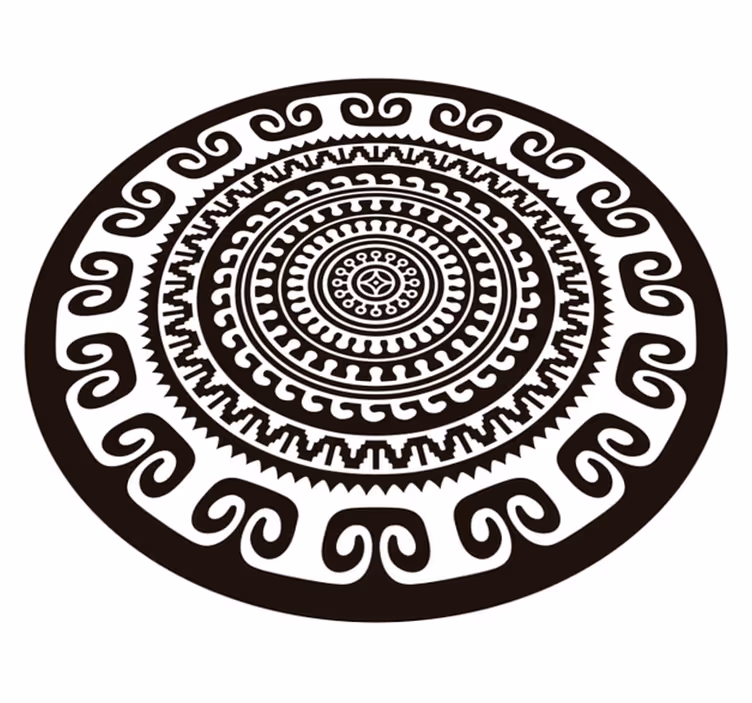 Tapis vinyle mandala cercle - TenStickers