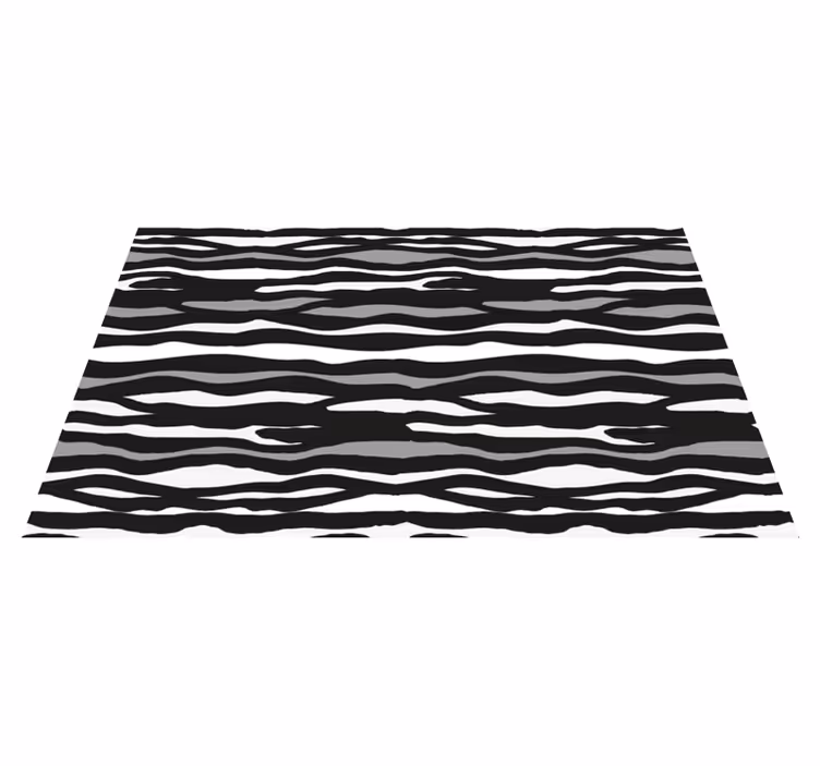 Tapis vinyle motif animal motif à rayures zébrées - TenStickers