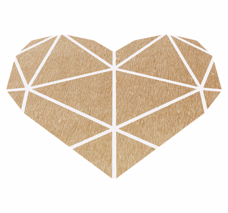 Tapis vinyle design moderne forme de coeur géométrique - TenStickers
