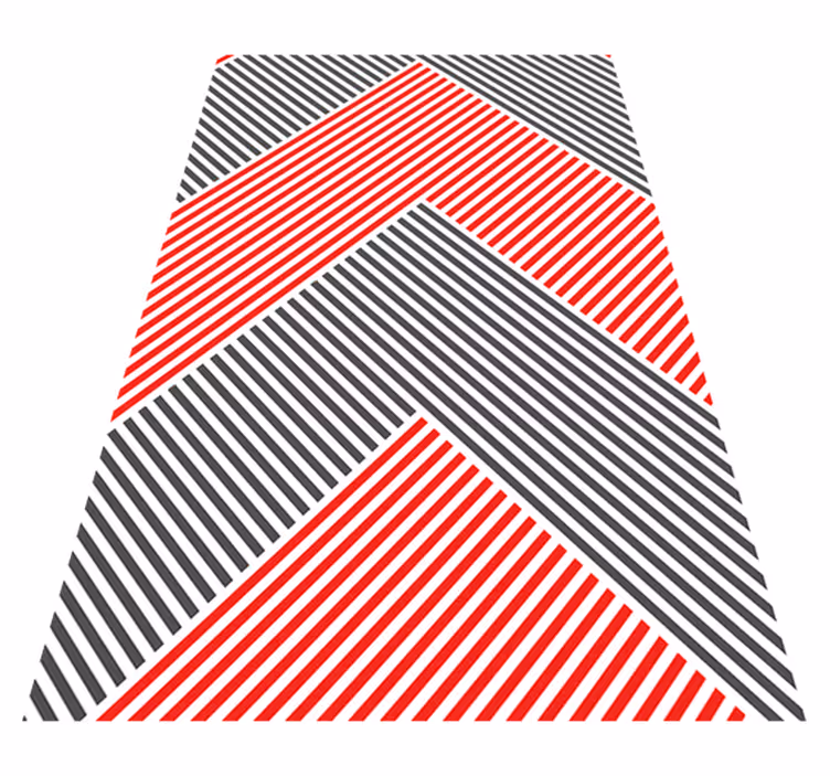Tapis vinyle rayures motif à rayures chevrons - TenStickers