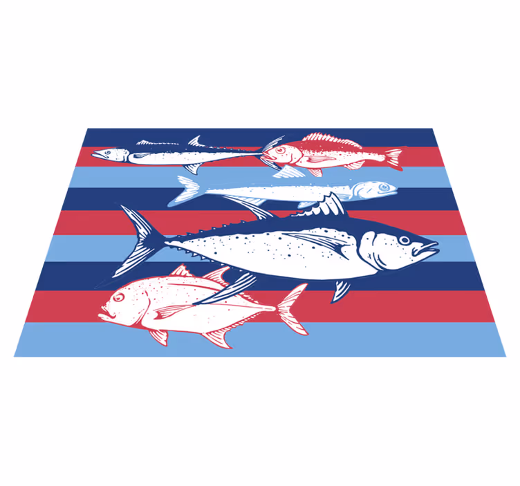 Tapis en vinyle animaux dessinés à la main - TenStickers