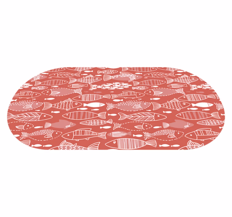 Tapis vinyle animal décor à motifs de poissons - TenStickers