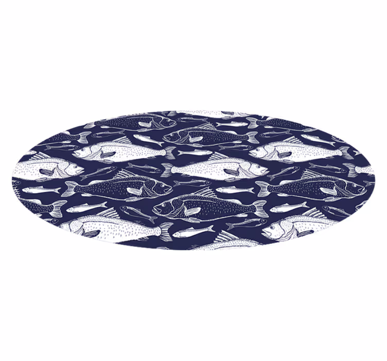 Tapis vinyle animal motif de poisson marin - TenStickers