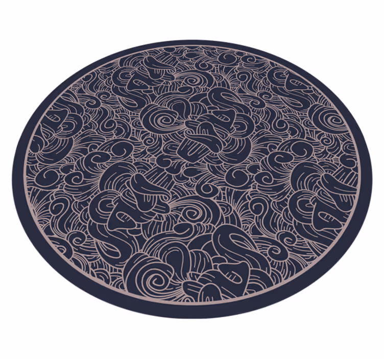 Tapis vinyle mandala motif tourbillonnant de mandala - TenStickers
