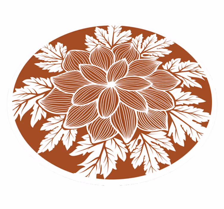 Tapis vinyle plantes pièce maîtresse à motif botanique - TenStickers