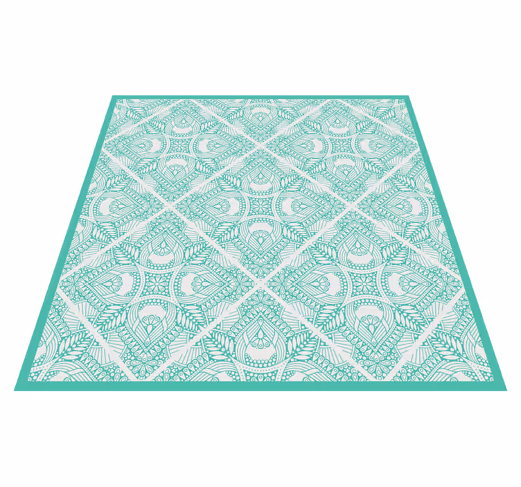 Tapis vinyle géométrique superposition à motifs géométriques - TenStickers