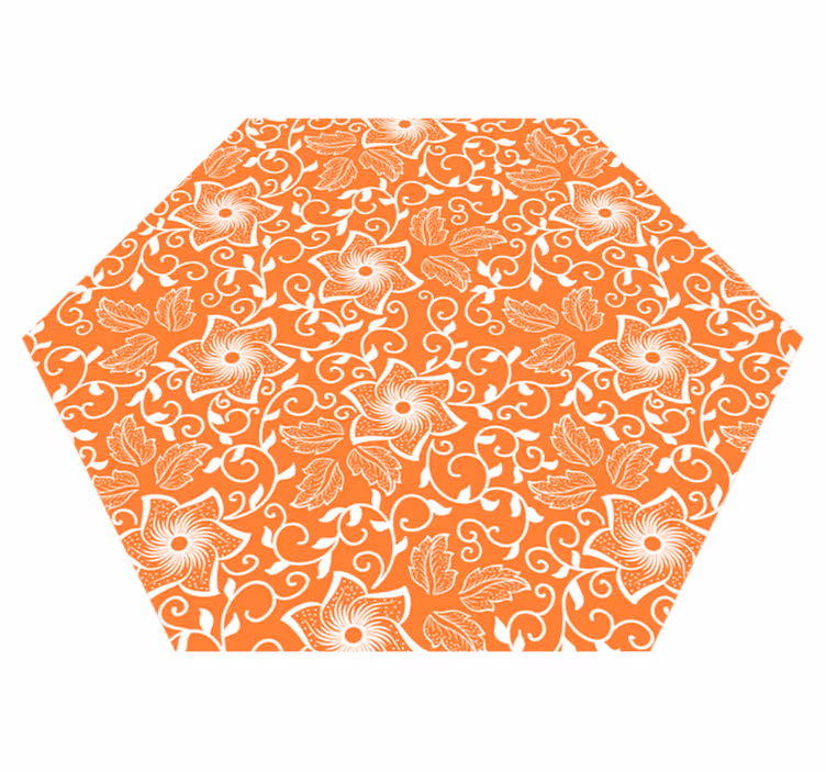 Tapis vinyle plantes ornement floral - TenStickers
