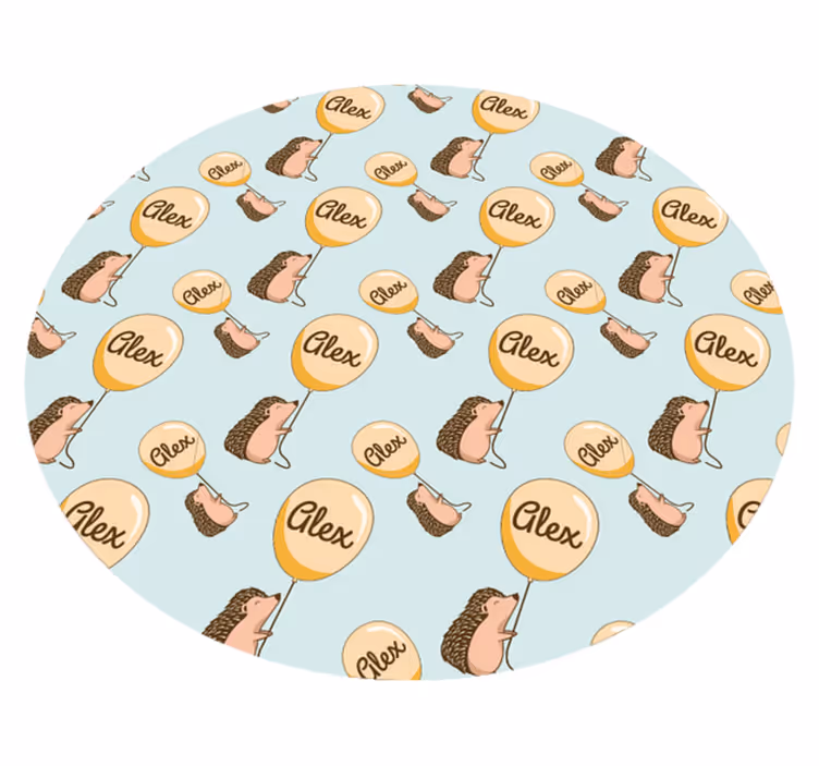 Tapis vinyle personnalisé hérisson personnalisé - TenStickers