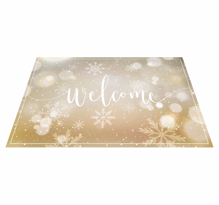 Tapis vinyle noël message de bienvenue saisonnier - TenStickers