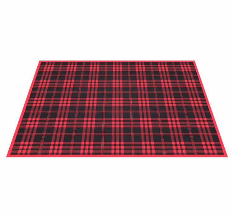 Tapis vinyle rayures à motifs écossais - TenStickers