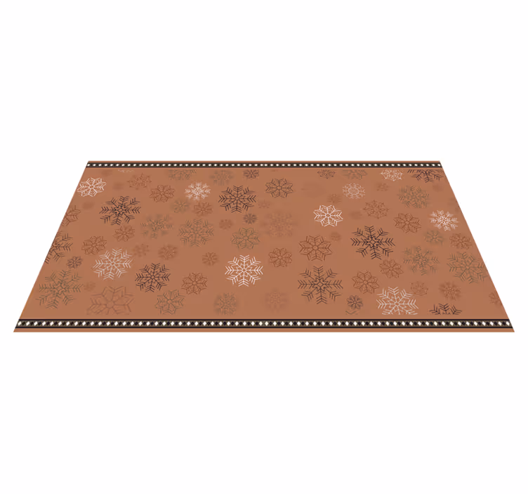 Tapis vinyle plantes motif de flocon de neige - TenStickers