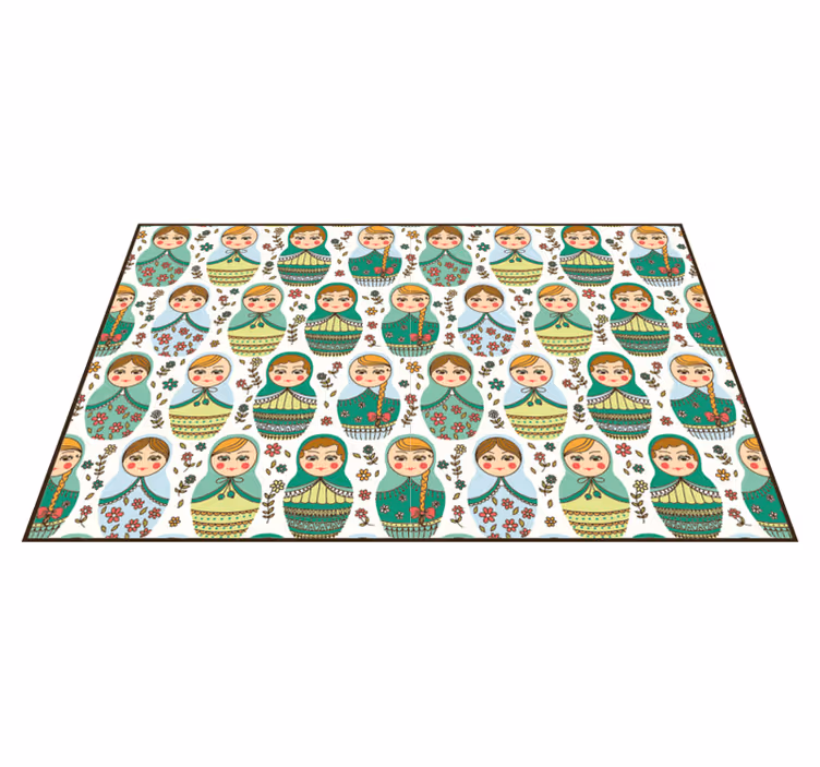 tapis vinyle rectangulaire vinylee matrioska - TenStickers