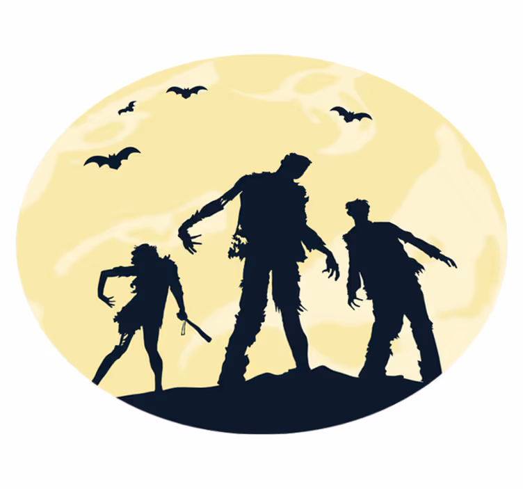 Tapis vinyle pour halloween silhouette d'halloween - TenStickers
